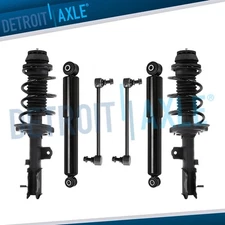 Front Struts & Coil Spring Rear Shocks Sway Bars for 2012 - 2017 Hyundai Accent