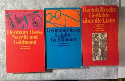 Hermann Hesse & Bertolt Brecht   German Literature Paperback Lot (3) Suhrkamp