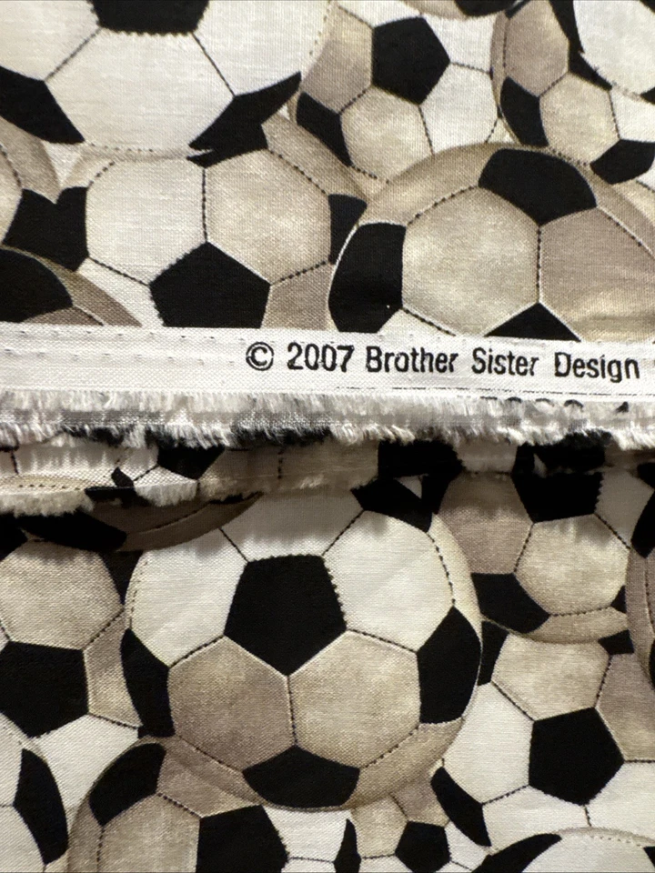 SMALL SOCCER BALL Print Fabric  46" x  49" Brother Sister Design Studio 38 x 45" - Image 4 of 4