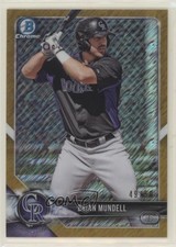 2018 Bowman Chrome Prospects Gold Shimmer Refractor 49/50 Brian Mundell 0c6