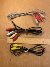 Three RCA Cables, Stereo Patch Audio Cables, 2 Dual, 1 Single, Male to Male