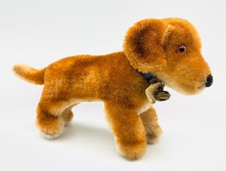 Steiff animale cane " Bazi " ! Vecchio vintage anni 50 60