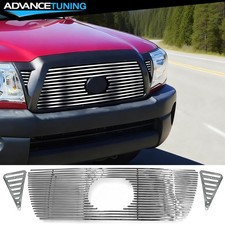 Fits 2005-2011 Toyota Tacoma Billet Chrome Front Upper Grille Stainless Steel