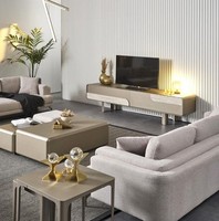 Moderner Tv-Lowboard Aus Holz In Beige