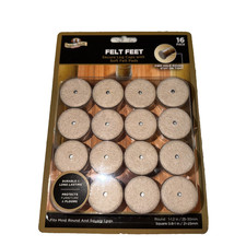 Parker & Bailey Felt Feet 16 Pack Furniture Leg Caps Floor Protectors NEW