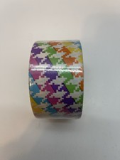 Rainbow Houndstooth duct tape roll Duck Brand NIP 1.88" x 10 yd DISCONTINUED