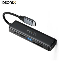 6-In-1 USB C HUB Multiport USB Hub 4K HDMI USB 3.0 Portable For PC