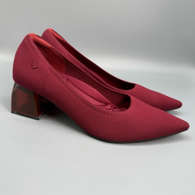 #ad #ad Vivaia Aria Women#x27;s 10.5 Red Pressure Relief Insole Pointed Toe Block Heels $49.95