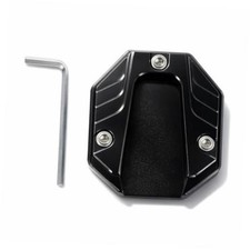 Motorcycle Kickstand Pad, High Strength Anti Slip Universal Fit Side Black