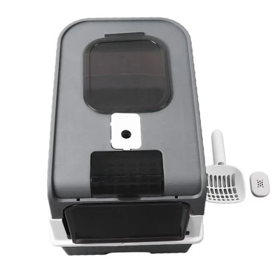 MARKENLOS Enclosed Cat Litter Box Large Space Mess Proof Odor Removal Drawer Design Portab