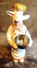 Vintage "Le Chef" Bar Pig Chef (Large) Statue Kitchen Decor Statue 15"