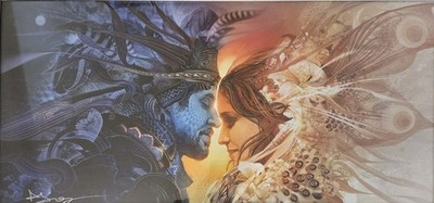 Android Jones ''Union'' Ice & Fire Canvas Ltd Edition Print Beta 19in X 40in
