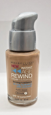 NEW MAYBELLINE Instant Age Rewind Cream FOUNDATION-PURE BEIGE MEDIUM 2