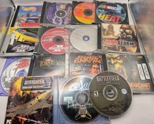 Vintage PC Lot of 32 Computer Games, CD-ROM Windows 90s Sims, Jet Fighter