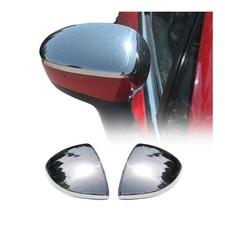 Spiegelkappen Spiegelabdeckung für Fiat Punto Evo 2008-2012 Edelstahl Silber