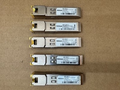 LOT OF 5  10Gtek ASF-GE2-T 100/1000Base-T SFP Copper RJ-45 Transceiver