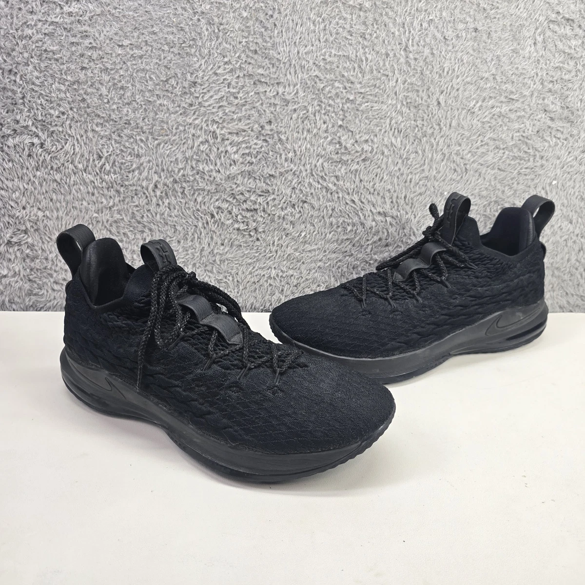 Nike LeBron James 15 XV Low Triple Black Nike LeBron XV Low Sneakers for Men for Sale | Authenticity  main image 4