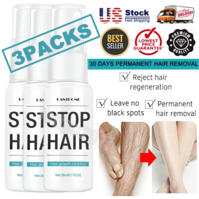 Extra Strong Permanent Hair Removal Spray Stop Hair Growth Inhibitor Remover 20g