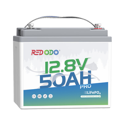 Redodo 12V 50Ah Lithium Battery Deep Cycle LiFePO4 50A BMS for Trolling Motor RV