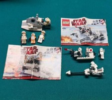 2010 LEGO 8083 & 8084 Rebel Troop & Snowspeeder Battlepacks Complete 8 Minifigs 