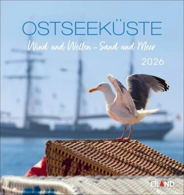 HARENBERG Eiland Ostseeküste Postkartenkalender 2026 Wind und Weller Sand und Meer