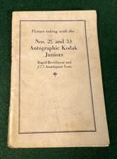 Vintage Kodak 2C  3A Autographic Junior Instruction Booklet Manual