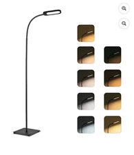 TECKIN Floor Lamp, Black Dimmable Lamp with 5 Colors and 4 Brightness Levels