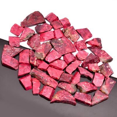 Natural Pink Thulite Slice Rough Gemstone Raw Blue Pink Thulite