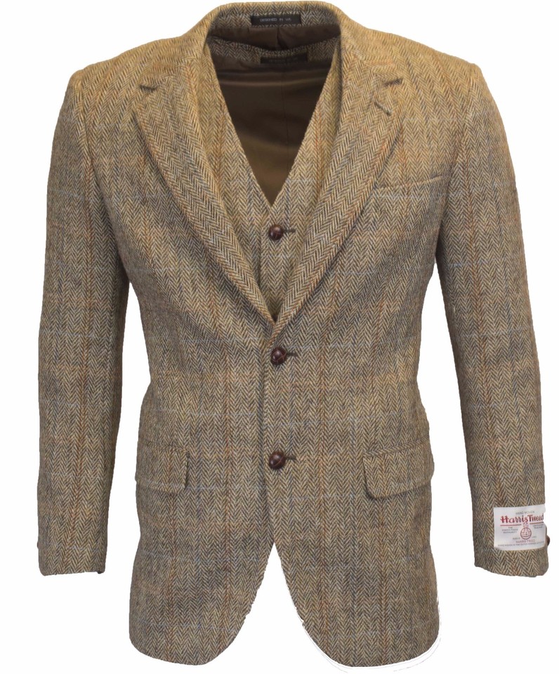 Walker & Hawkes - Gilet Classico Da Uomo In Tweed Scozzese Harris - Foto 4