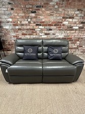 SCS La-Z-Boy Sofa, Winslow 2 Seater, Leather, Dark Grey (RRP £1799)