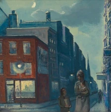 ERNEST FIENE : Nocturne, New York : Archival Art Print