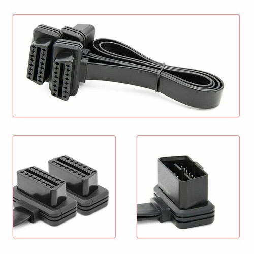 50cm length 16 pin one male OBDII to two female OBD2 Flat Diagnostic Cable - Photo 4/8