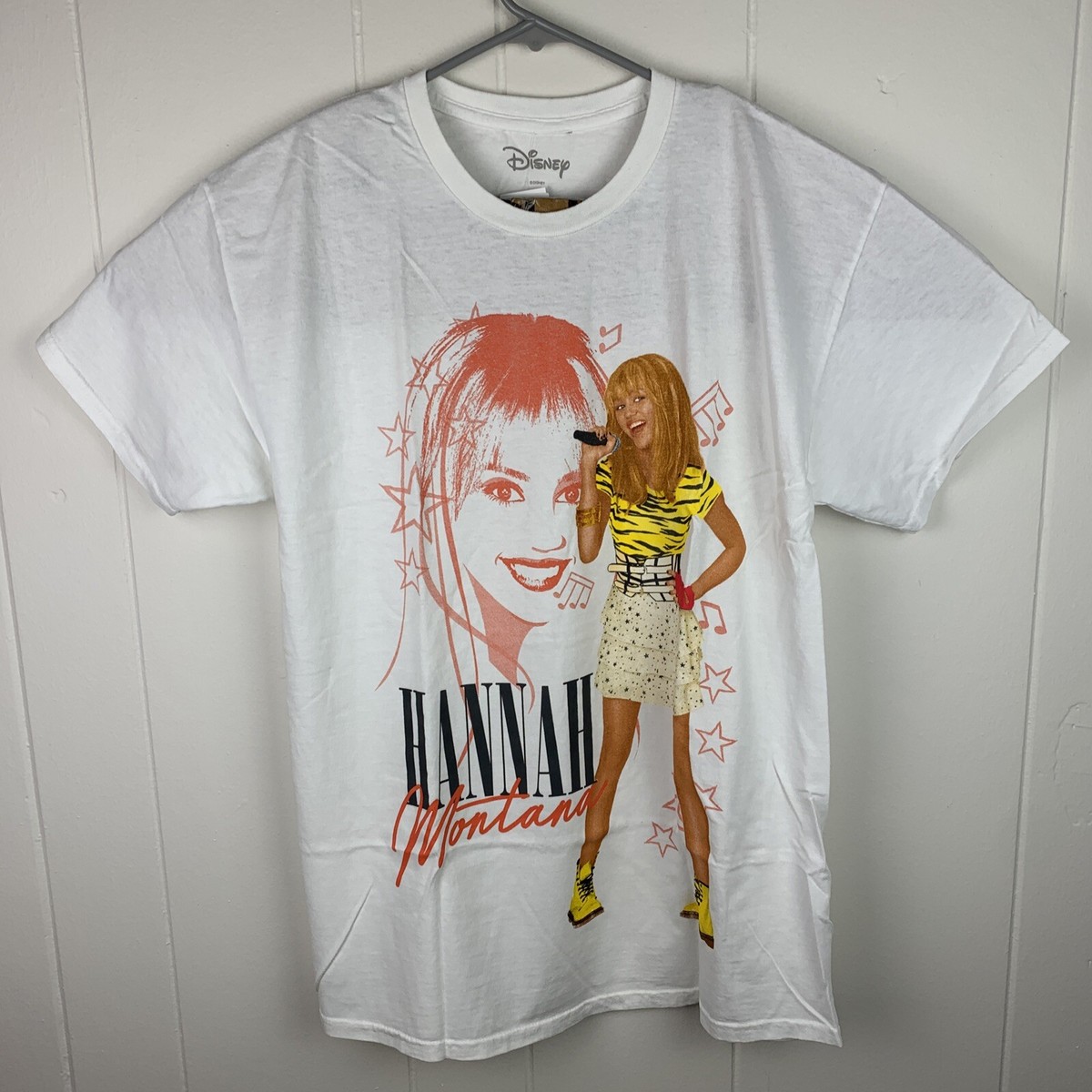 Disney Hannah Montana Shirt Retro Style White Adult Medium