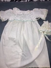 Vintage Cabbage Patch Kids/doll Clothes - White/Blue Preemie Gown  (74)