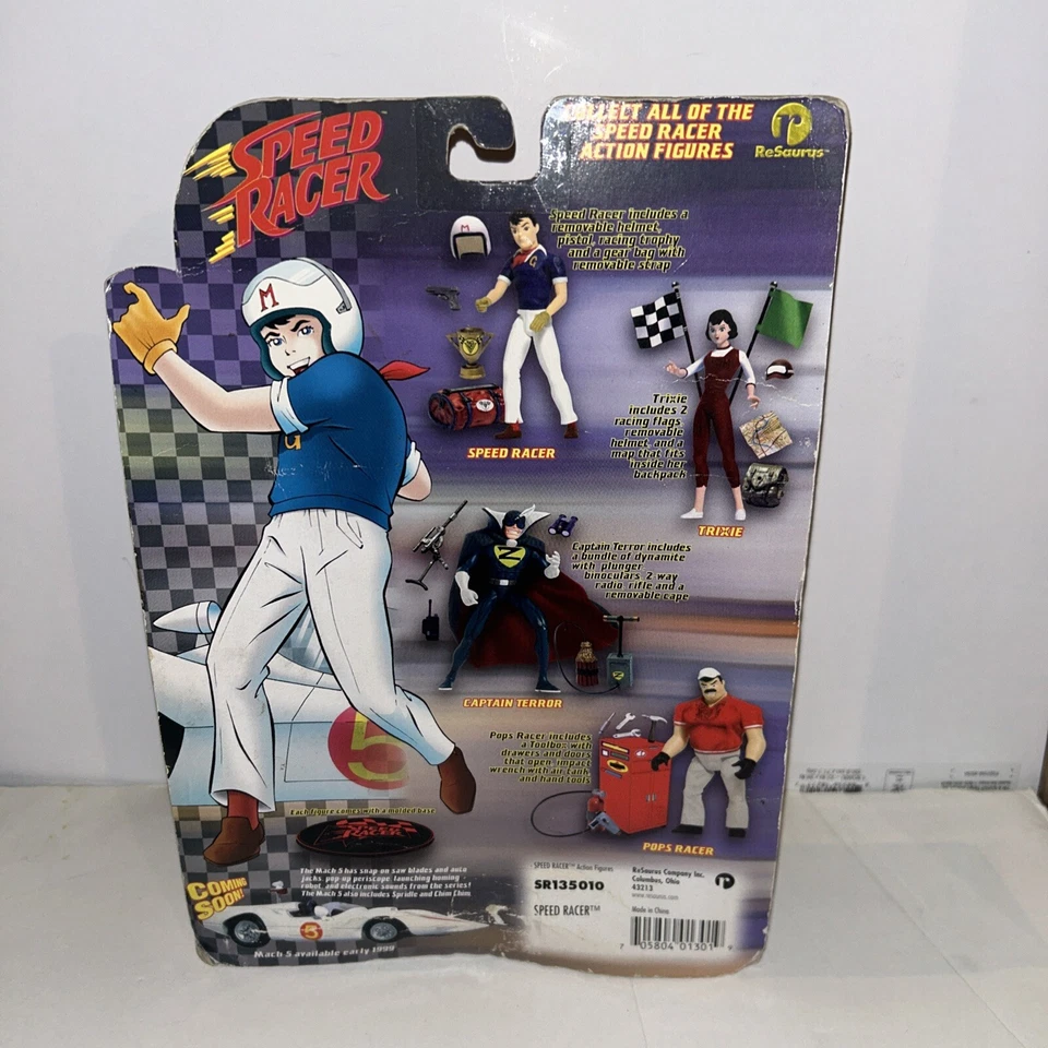 🏁Figura de acción ReSaurus Speed Racer 1999 serie 1 nueva en caja Mach GoGoGo Go Mifune Foto 2 de 4