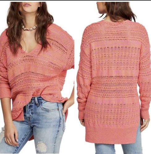 Hot Tropics V-Neck Tunic Sweater Size 