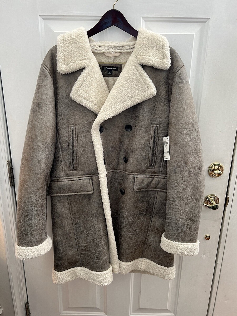 INC international concept men jacket coat size XL button front NWT