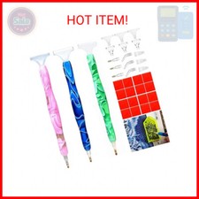 HYG 3 Pcs Diamond Painting Pen,Handtmade Resin Purple Drill Point Pen for 5D DIY