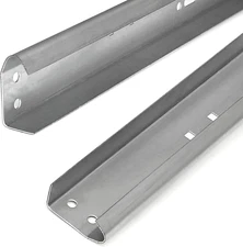 Galvanized Steel Garage Door Vertical Track Replacement Set Durable 7 Feet Tall