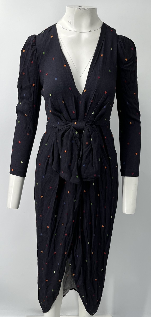 farm rio long-sleeve v-neck wrap midi dress Long-sleeve Printed Wrap Midi Dress