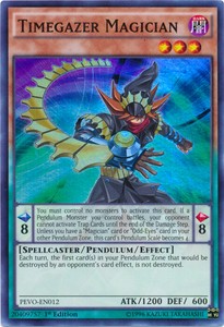 Timegazer Magician - PEVO-EN012 - Super Rare - 1st Edition x3 - Near Mint