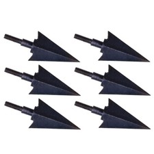 6Pcs Outdoor Hunting Broadheads Metal Arrows Head Point Tip Screw-in Arrowheads