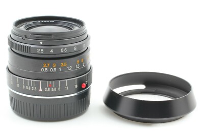 Exce+3 w/ Hood】 Minolta M-Rokkor 28mm f2.8 Leica M Mount
