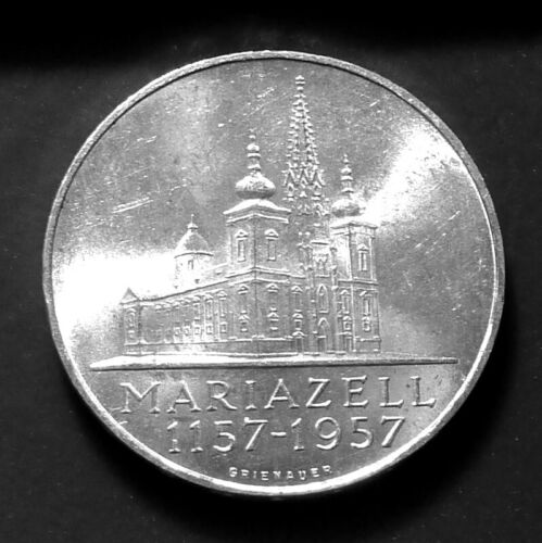 25 Schilling Gedenkmünze 1957 "Mariazell 1157-1957"-800/Silber-13gr.-D=30mm - Bild 1 von 2