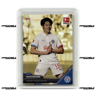 2025 Topps Now Bundesliga - Gold #174 Shuto Machino /50 Two Goals in Win