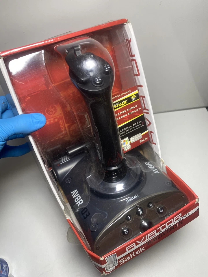 Saitek AV8R-03 Aviator Flight Stick SN-PS40 for PlayStation 3 PS3 - Image 4 of 4