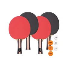 STIGA Performance 4 Player Ping Pong Paddle Set of 4 – Table Tennis Rackets, ...