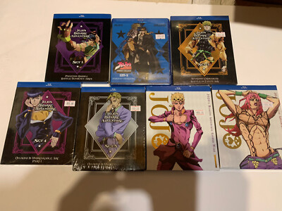 Jojo's Bizarre Adventure Set 1 2 3 4 5 Golden Wind (Blu-ray) Lot