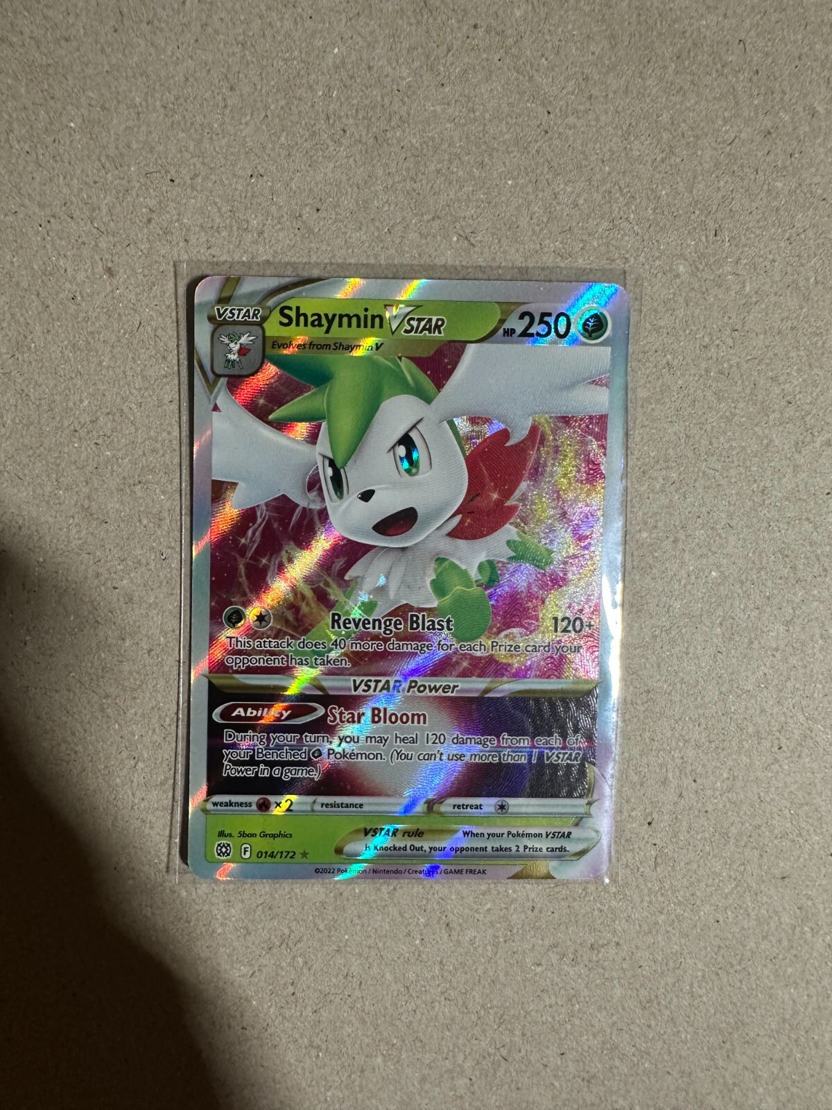 Pokemon Shaymin VSTAR 014/172 Brilliant Stars Ultra Rare Star Bloom NM