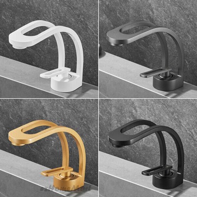 Bathroom Sink Vessel Faucet Single Handle Waterfall Taps>.. Mixer Basin H6O2 DE